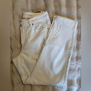 American Eagle Outfitters Women's White Straight Leg Jeans